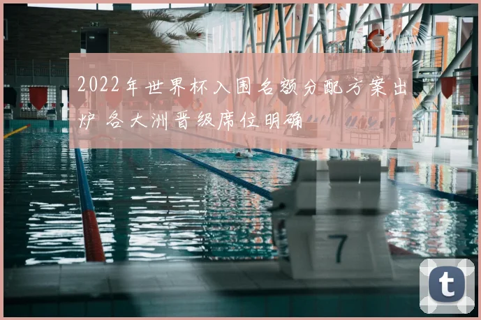 2022年世界杯入围名额分配方案出炉 各大洲晋级席位明确